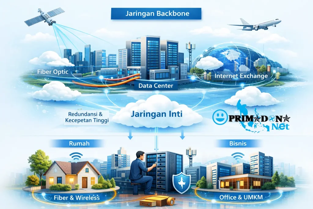 Jaringan ISP Terbaik PRIMADONA Net Jaringan ISP Terbaik PRIMADONA Net