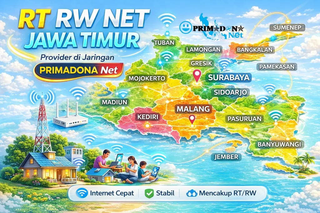 Jaringan RT RW Net Jatim (Jawa Timur) PRIMADONA Net