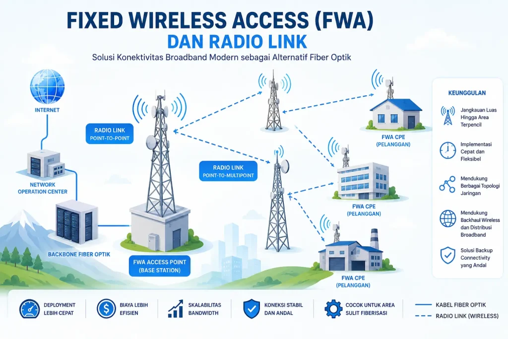 Fixed Wireless Access (FWA) - Internet Radio Link PRIMADONA Net
