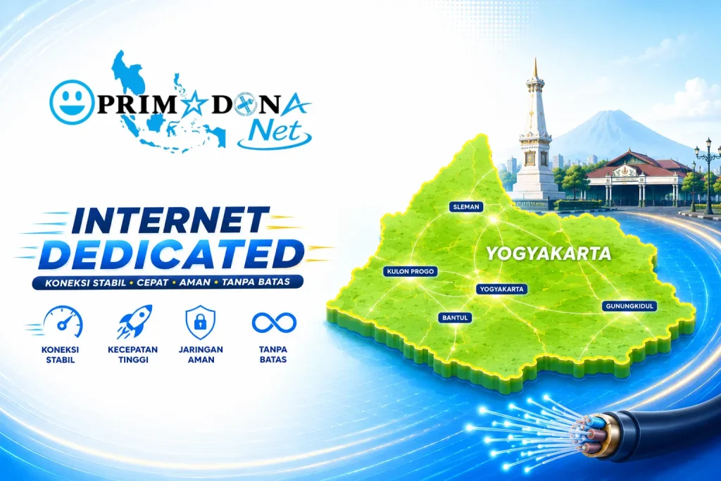 layanan internet dedicated Bantul dari ISP Bantul - Provider Internet Bantul Jaringan PRIMADONA Net
