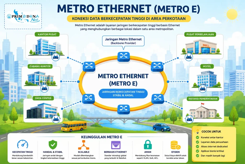 layanan Metro Ethernet - layanan Metro E PRIMADONA Net