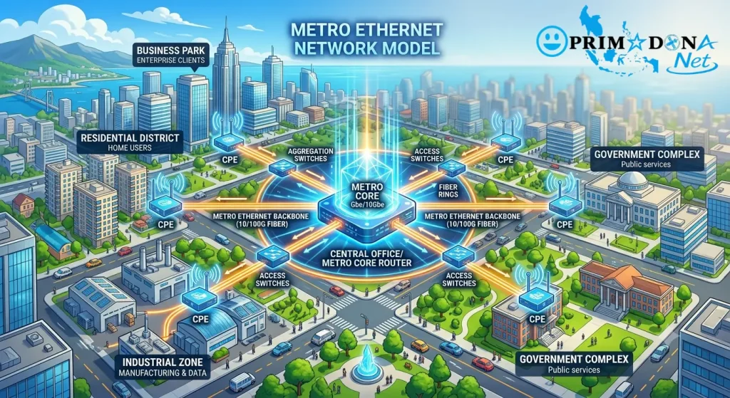 layanan Metro Ethernet murah - Metro E murah dari PRIMADONA Net